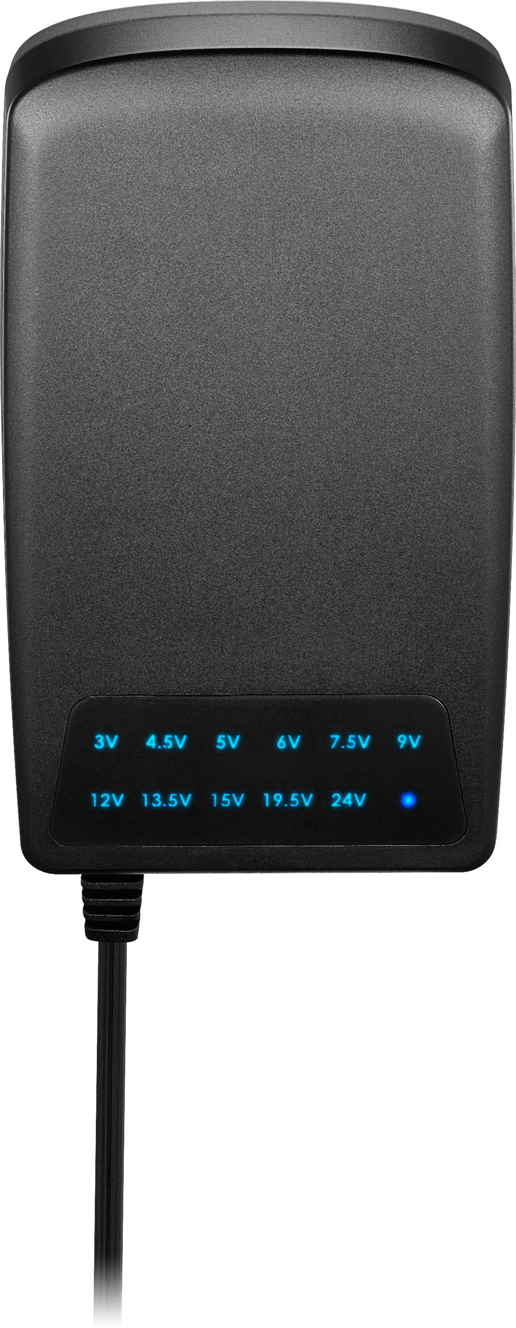 Front. Insignia™ - 3,000 mA 5’ Universal AC Adapter for High-Output Devices - Black.