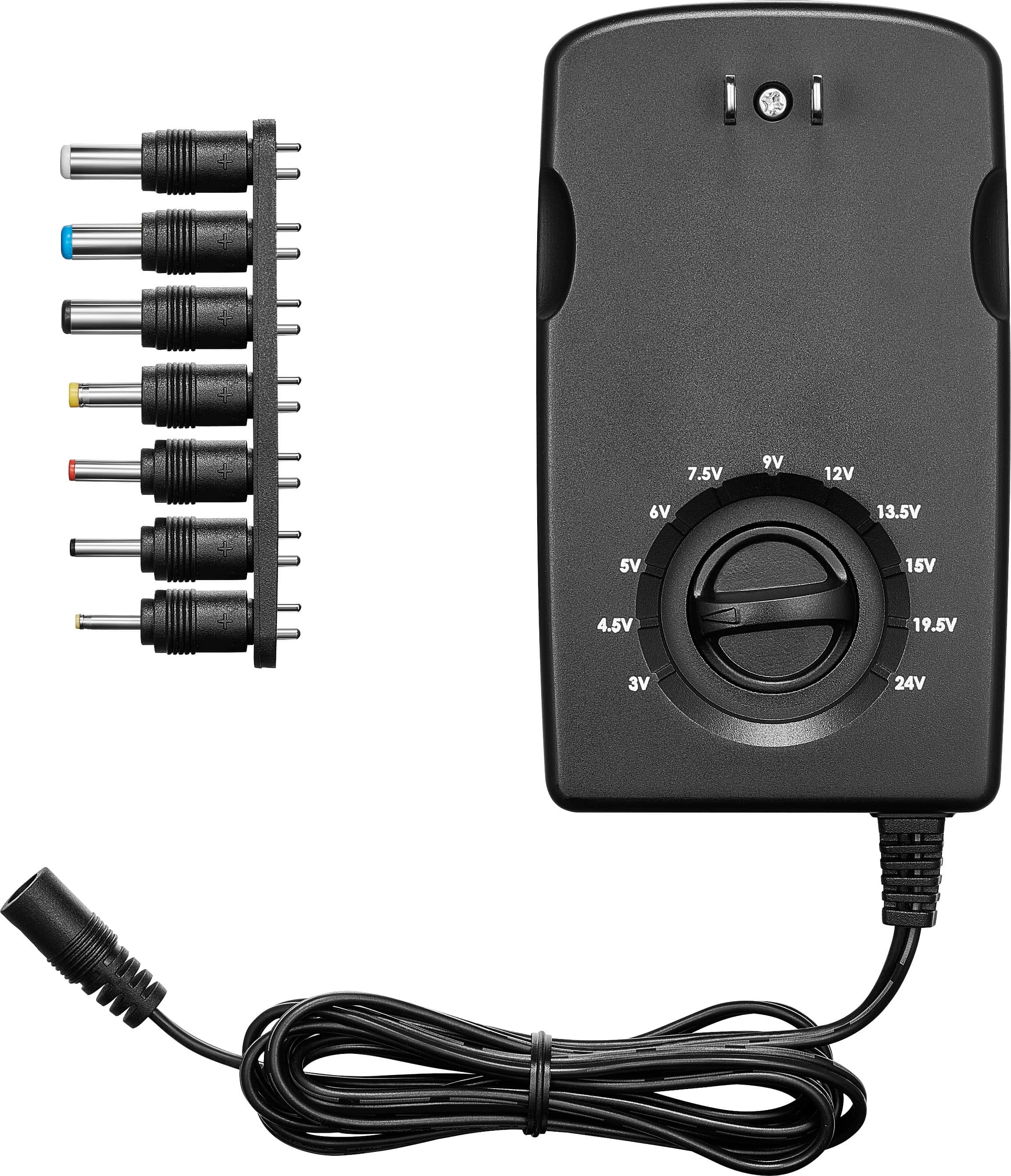 Alt View 12. Insignia™ - 3,000 mA 5’ Universal AC Adapter for High-Output Devices - Black.