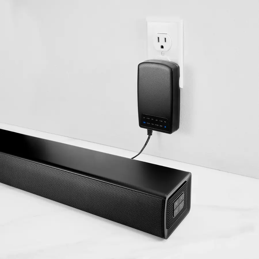 Alt View 15. Insignia™ - 3,000 mA 5’ Universal AC Adapter for High-Output Devices - Black.