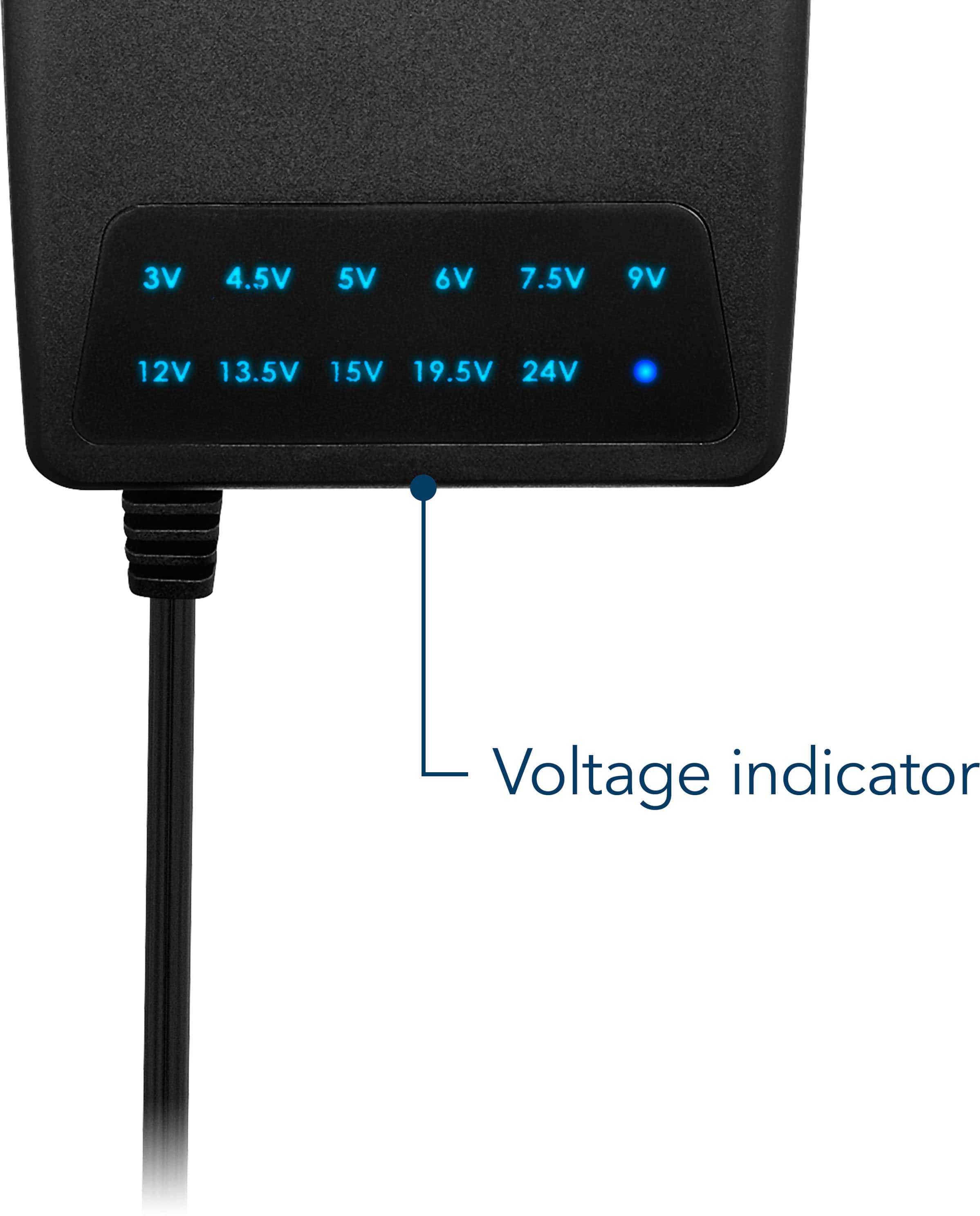 Alt View 17. Insignia™ - 3,000 mA 5’ Universal AC Adapter for High-Output Devices - Black.