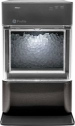 GE Profile - Opal 2.0 24 lb. Portable Ice maker with Nugget Ice Production and Built-In WiFi - Black Stainless Steel - Front_Zoom