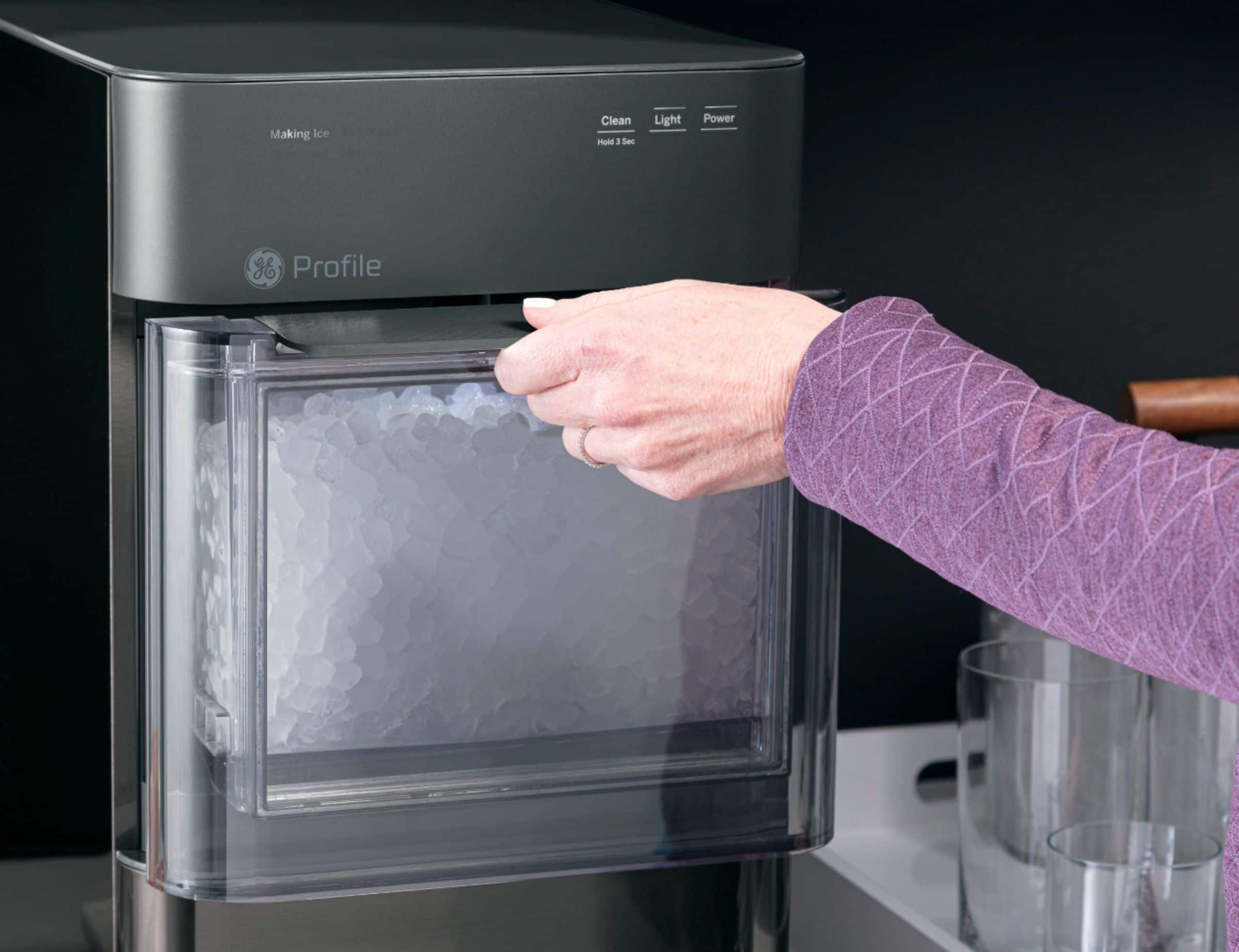 Alt View 16. GE Profile - Opal 2.0 38 lb. Portable Ice maker with Nugget Ice Production and Built-In WiFi - Black Stainless.