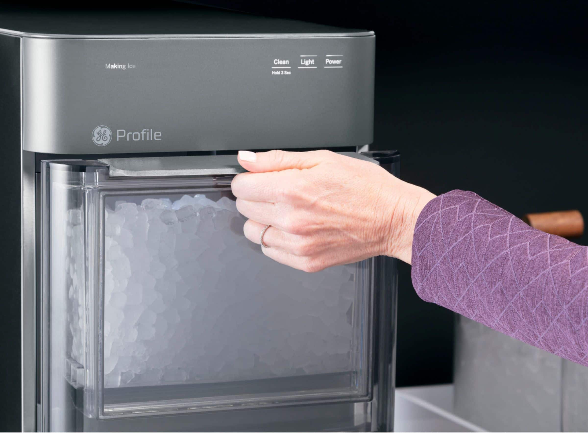 Alt View 15. GE Profile - Opal 2.0 38 lb. Portable Ice maker with Nugget Ice Production and Built-In WiFi - Stainless Steel.
