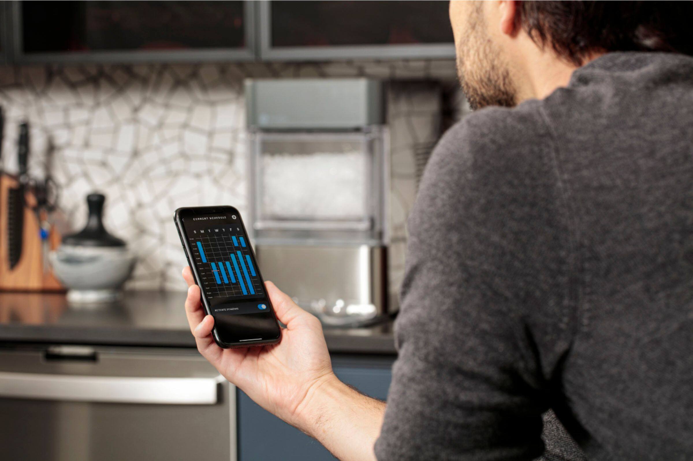 Alt View 17. GE Profile - Opal 2.0 38 lb. Portable Ice maker with Nugget Ice Production and Built-In WiFi - Stainless Steel.