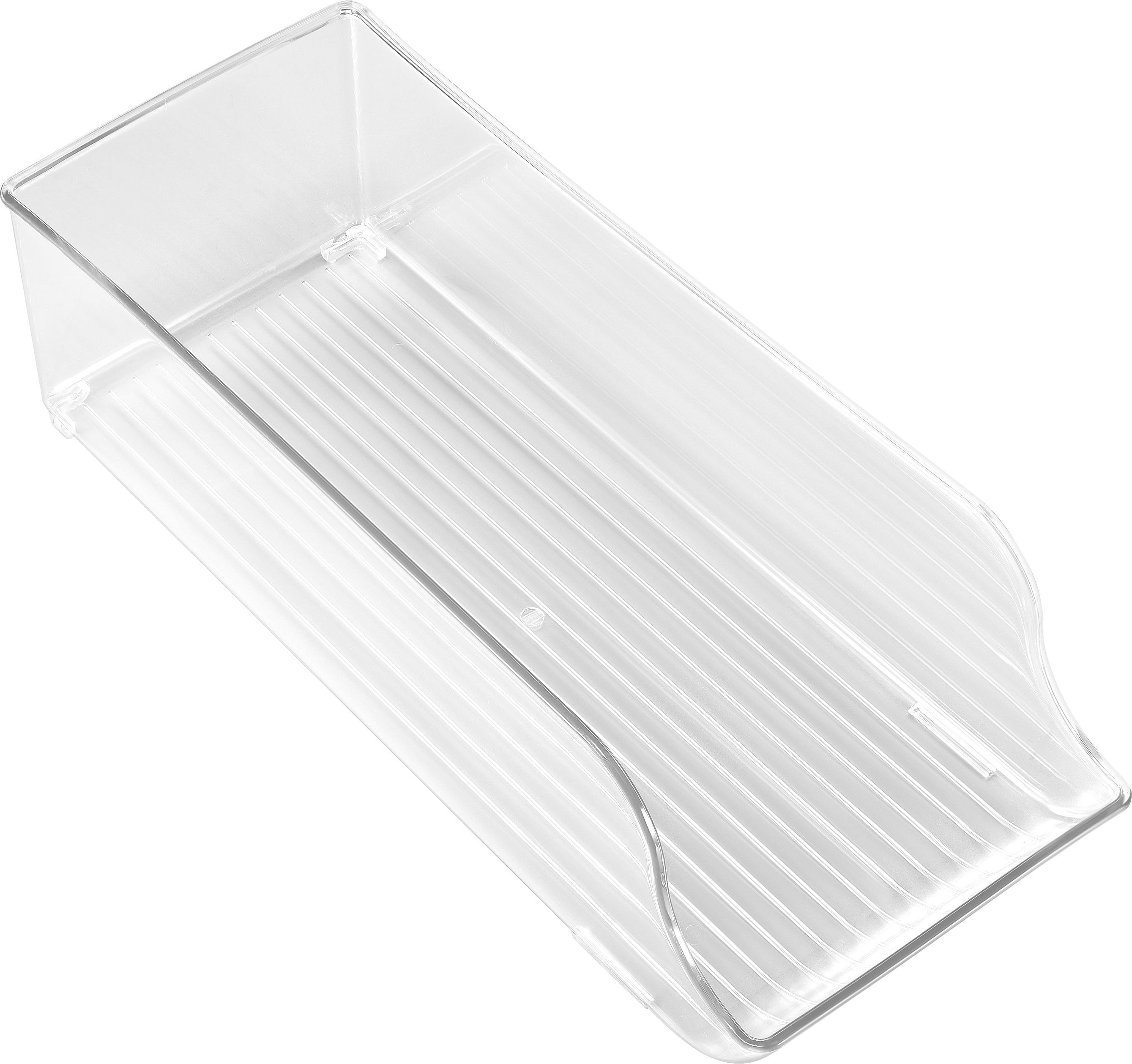 Angle View: Best Buy essentials™ - Universal Refrigerator Storage Bin for Soda Cans - Clear