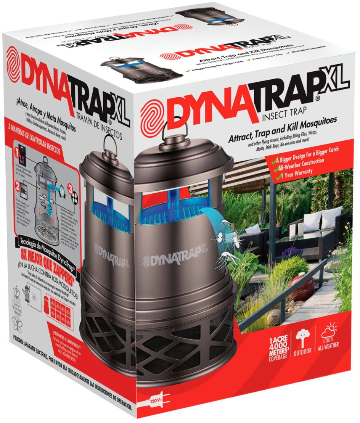 Alt View 13. DynaTrap - Full-Acre Decora Series Insect Trap - Metallic.