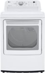 Front. LG - 7.3 Cu. Ft. Electric Dryer with Sensor Dry - White.