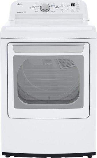LG - 7.3 Cu Ft Electric Dryer with Sensor Dry - White