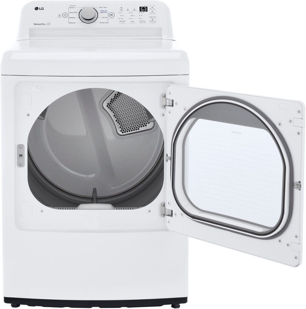 Zoom in on Alt View Zoom 12. LG - 7.3 Cu Ft Electric Dryer with Sensor Dry - White.