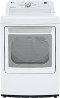 LG - 7.3 Cu. Ft. Smart Gas Dryer with Sensor Dry - White - Front_Zoom