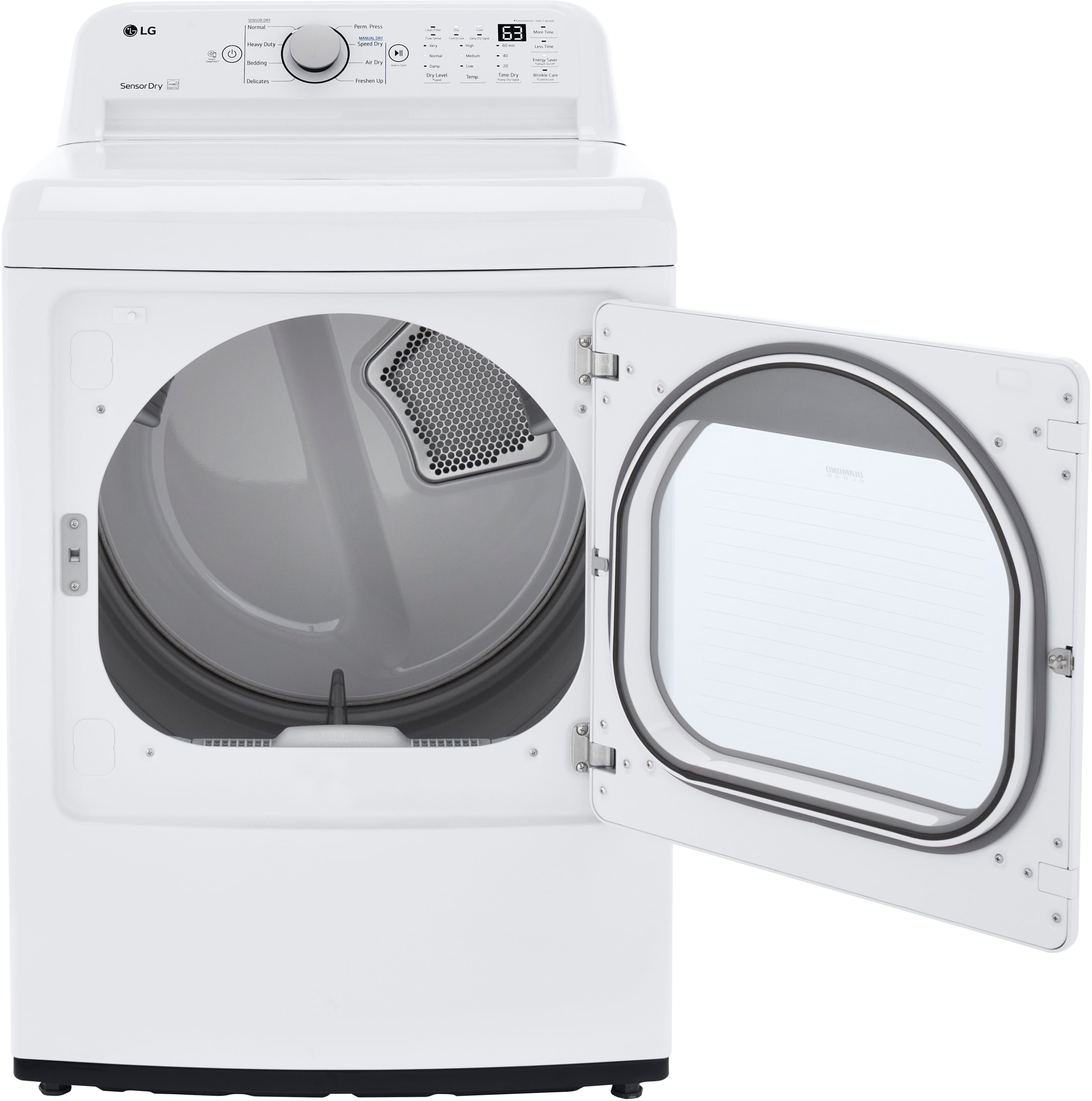 Alt View 13. LG - 7.3 Cu. Ft. Smart Gas Dryer with Sensor Dry - White.