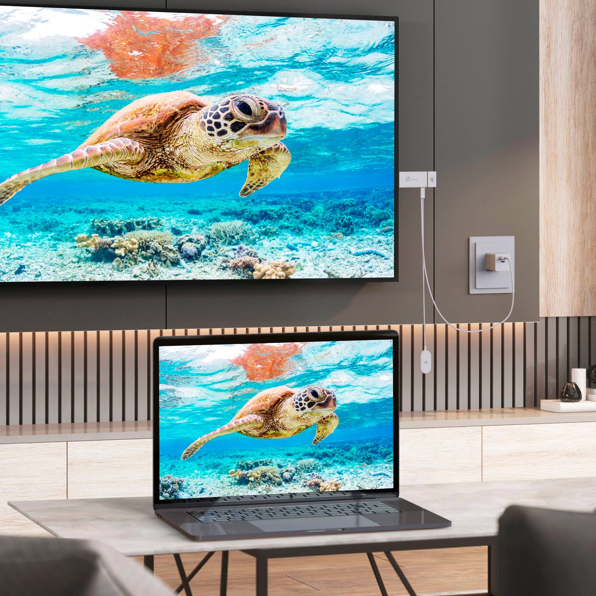 Alt View 12. j5create - ScreenCast 4K Wireless Display Adapter - White.