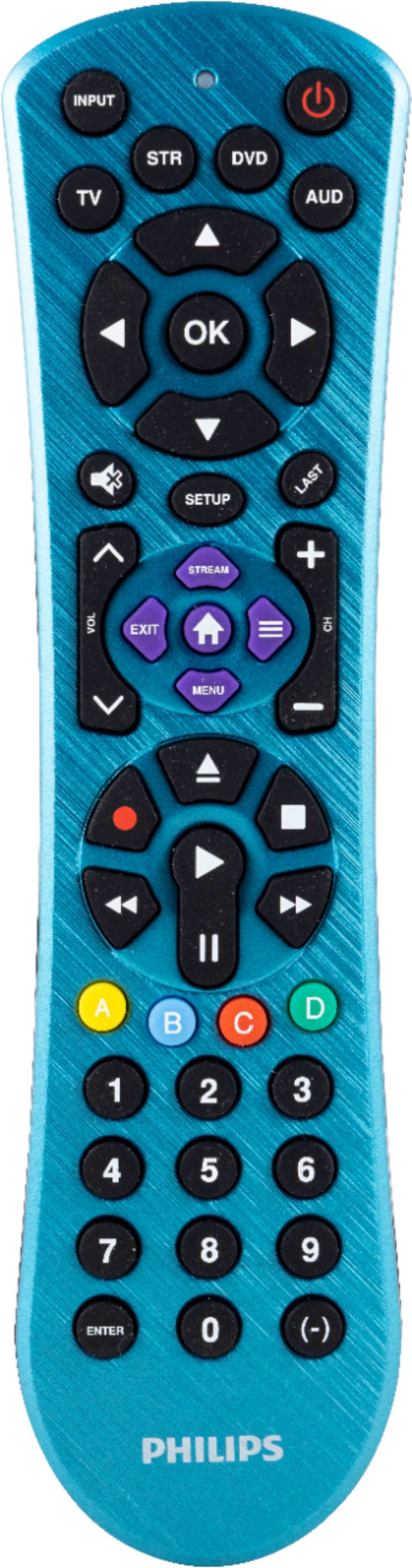 Philips - 4-Device Universal Remote - Brushed Electric Blue