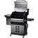 Left. Z GRILLS - 1000E Wood Pellet Grill and Smoker with Cabinet Storage - Stainless Steel.