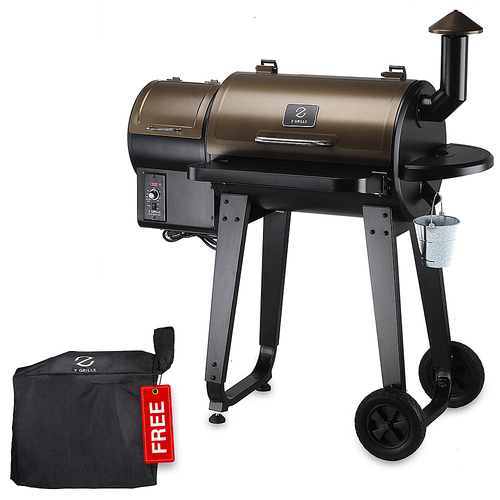 Z Grills - Wood Pellet Grill and Smoker 452 sq. in. - Bronze