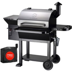 Z GRILLS - Wood Pellet Grill and Smoker 1060 sq. in. - Stainless Steel - Angle_Zoom