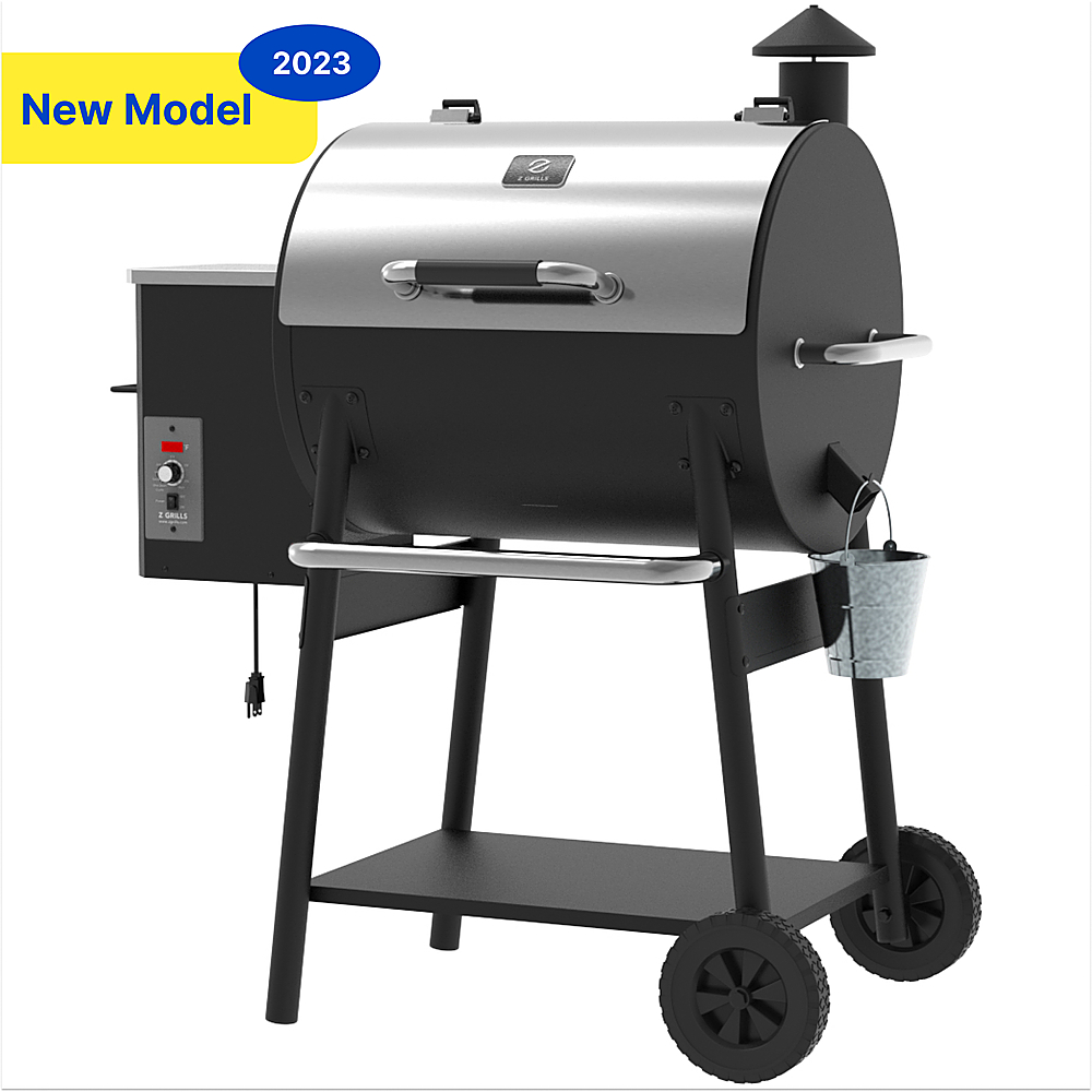 Angle View: Z Grills - Wood Pellet Grill and Smoker 590 sq. in. - Black