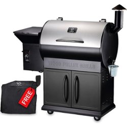 Z GRILLS - 700E Wood Pellet Grill and Smoker with Cabinet Storage - Stainless Steel - Angle_Zoom