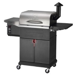Z GRILLS - 600E Wood Pellet Grill and Smoker with Cabinet Storage - Stainless Steel - Angle_Zoom