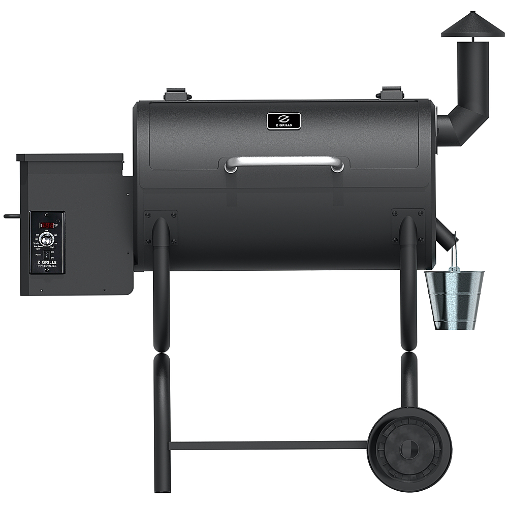Left View: Z GRILLS - 550B Wood Pellet Grill and Smoker - Black