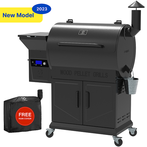 Z Grills - Wood Pellet Grill and Smoker with Cabinet Storage 694  sq. in. - Bronze