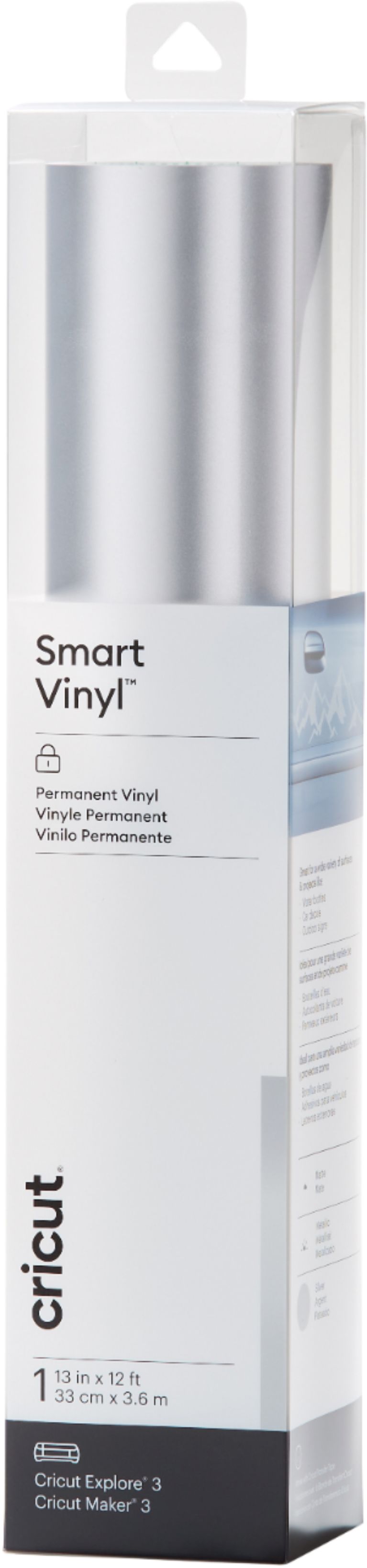 Cricut - Smart Vinyl Matte Metallic – 12 ft - Silver