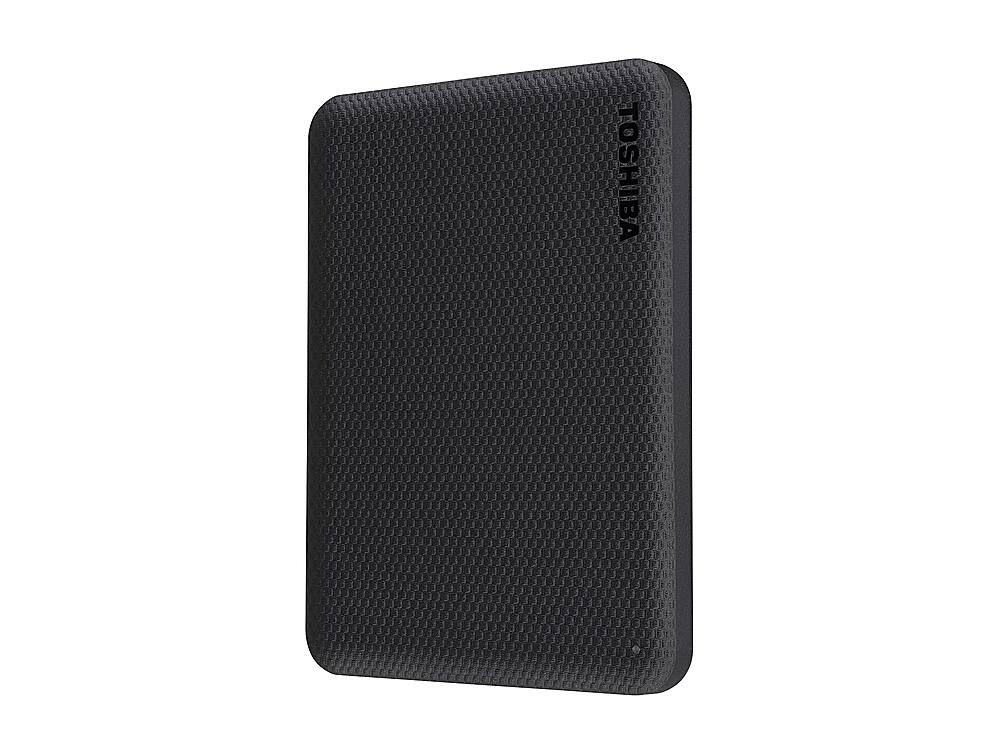 Angle. Toshiba - Canvio Advance 4TB External USB 3.0 Portable Hard Drive - Black.
