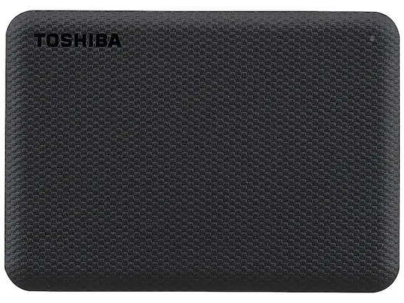 Front. Toshiba - Canvio Advance 4TB External USB 3.0 Portable Hard Drive - Black.