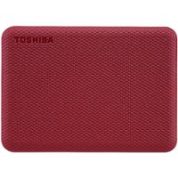 Toshiba - Canvio Advance 1TB External USB 3.0 Portable Hard Drive - Red - Front_Zoom