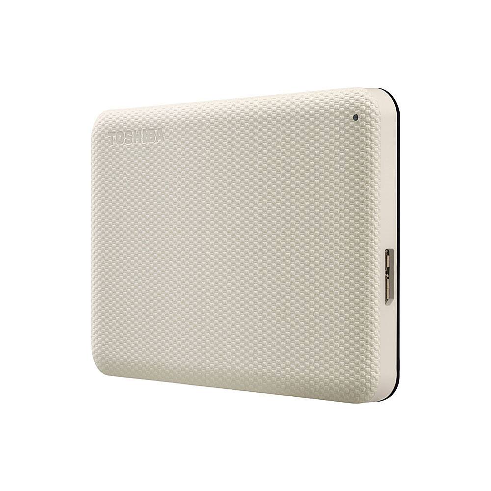 Angle. Toshiba - Canvio Advance 2TB  External USB 3.0 Portable Hard Drive - White.