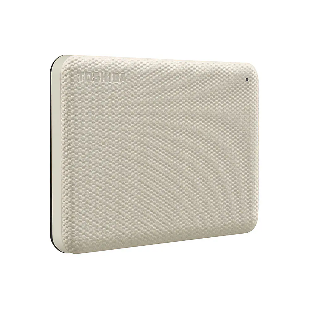 Alt View 1. Toshiba - Canvio Advance 2TB  External USB 3.0 Portable Hard Drive - White.
