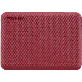 Toshiba - Canvio Advance 2TB External USB 3.0 Portable Hard Drive - Red