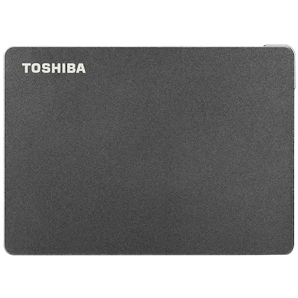 Front. Toshiba - Canvio Gaming 2TB External USB 3.0 Portable Hard Drive - Black.