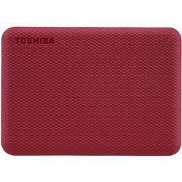 Toshiba - Canvio Advance 4TB External USB 3.0 Portable Hard Drive - Red