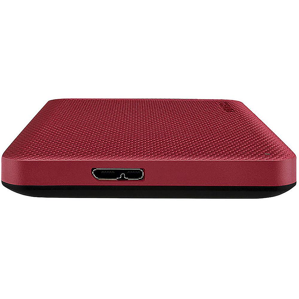 Alt View 1. Toshiba - Canvio Advance 4TB External USB 3.0 Portable Hard Drive - Red.