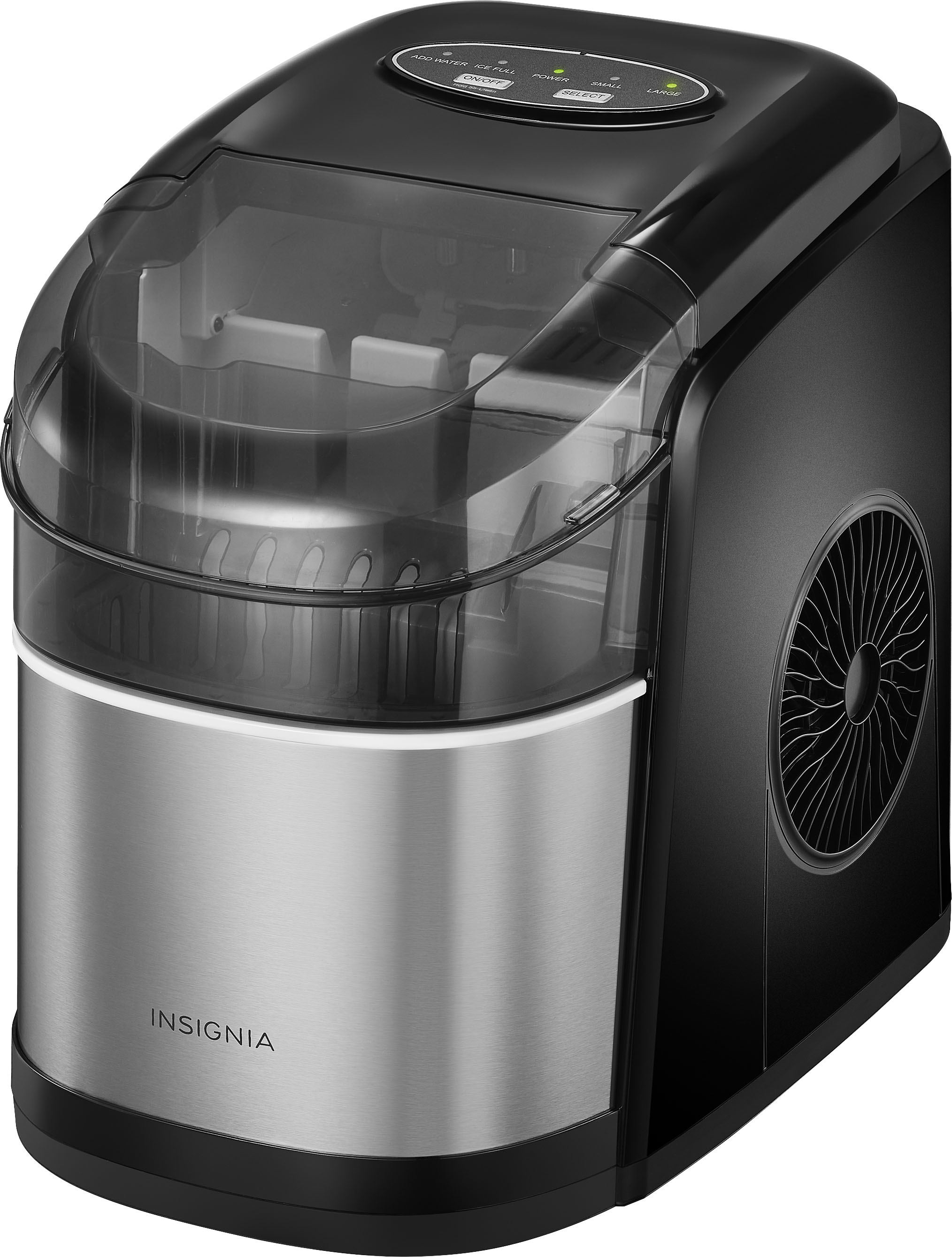 Left View: Frigidaire - 26-Lb. Portable Ice Maker - Stainless steel
