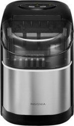 Insignia™ - Portable Icemaker 33 lb. With Auto Shut-Off - Stainless steel - Front_Zoom