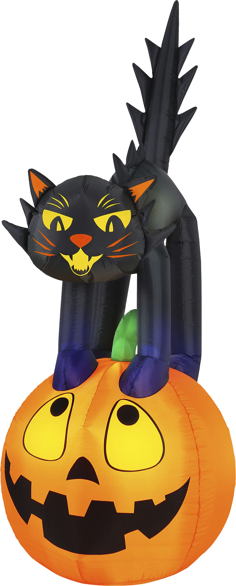 Occasions 7' Tall Inflatable Black Cat on Pumpkin