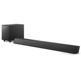 Philips - 2.1-Channel Soundbar Speaker with Wireless Subwoofer - Black