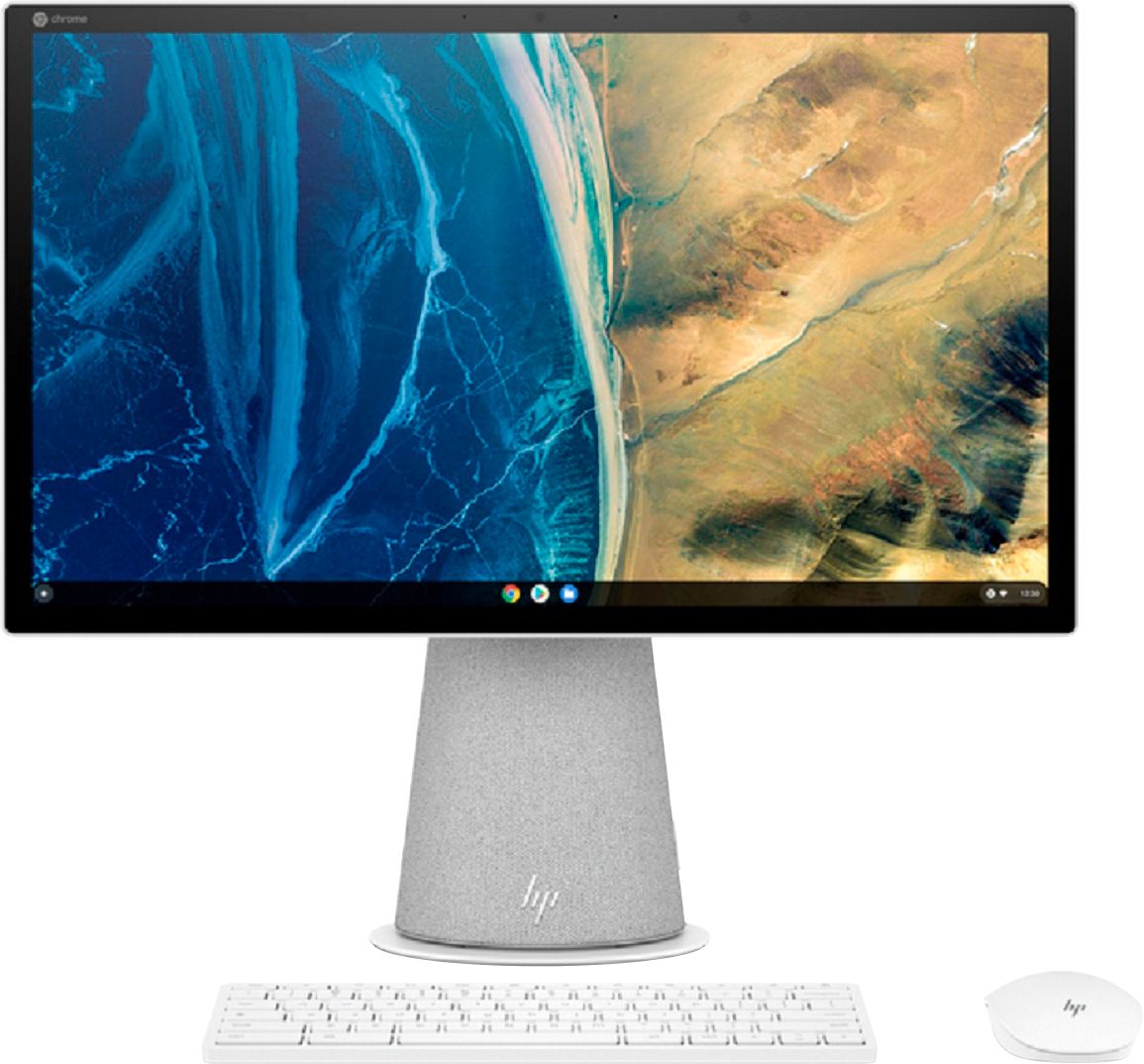 HP - Chromebase 21.5" Touch-Screen All-In-One - Intel Pentium Gold - 4GB Memory - 64GB eMMC - Snowflake White