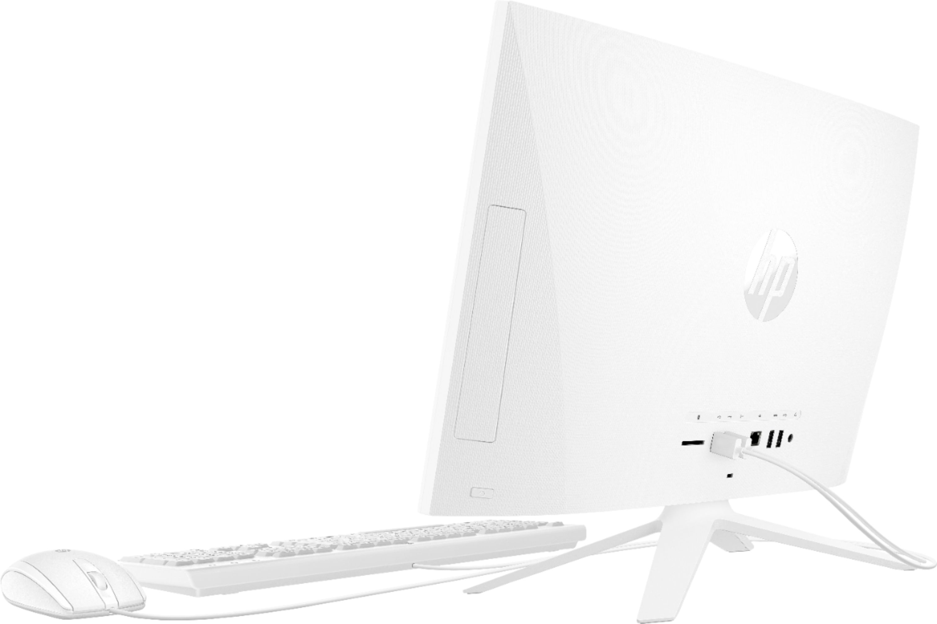 Back View: MSI - PRO 24X 10M 23.8" All-In-One - Intel Pentium Gold - 4 GB Memory - 128 GB SSD - Silver