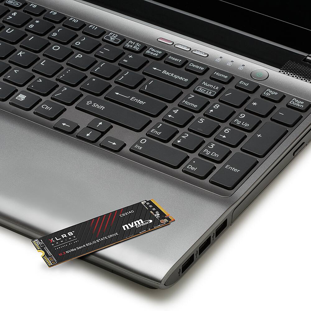Alt View 13. PNY - XLR8 CS3140 1TB Internal SSD PCIe Gen 4 x4 NVMe - Black.