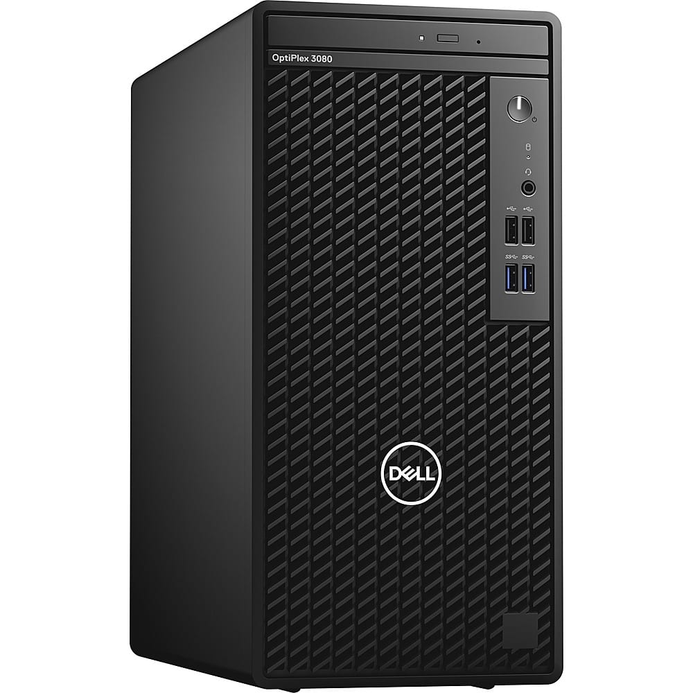 Front. Dell - OptiPlex 3000 Desktop - Intel - 8 GB Memory - 256 GB SSD - Black.