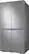 Angle. Dacor - 22.8 Cu. Ft. 4-Door Flex French Door Counter Depth Refrigerator with Dual Reveal Doors and FlexZone - Stainless Steel.