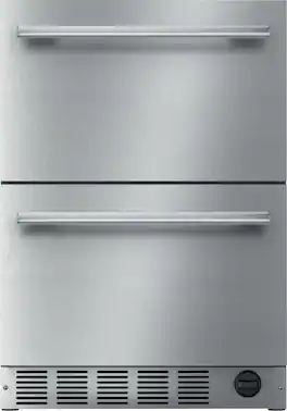 Thermador - 4.3 Cu. Ft. Built-in Double Drawer Under-Counter Refrigerator/Freezer with Masterpiece Series Handle - Stainless Steel