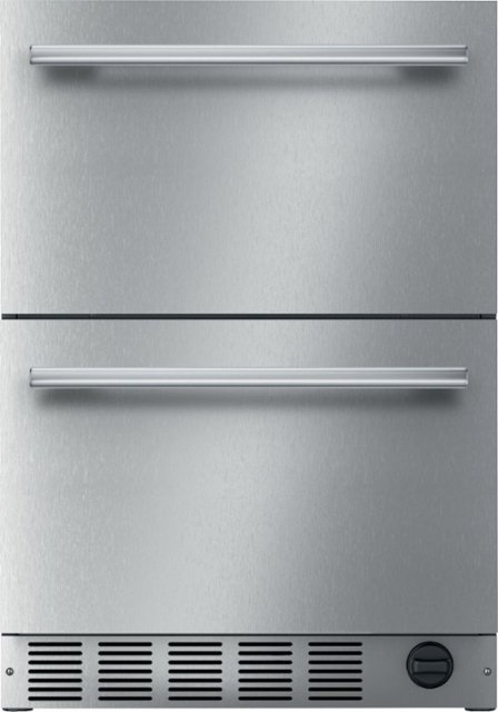 Front Zoom. Thermador - 4.3 Cu. Ft. Built-In Double Drawer Under-Counter Refrigerator/Freezer with Masterpiece Series Handle - Stainless Steel.