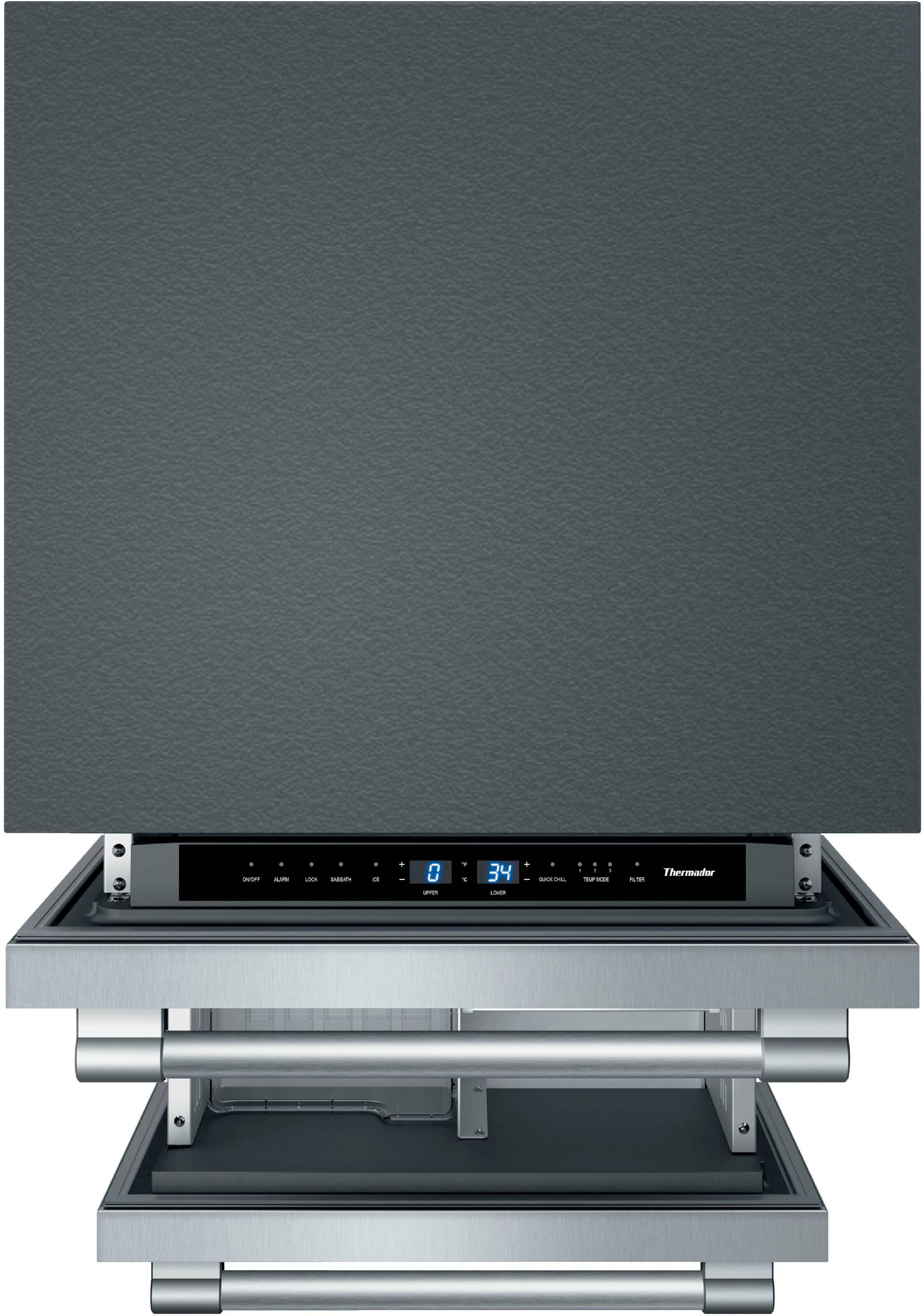 Alt View 11. Thermador - 4.3 Cu. Ft. Built-In Double Drawer Under-Counter Refrigerator/Freezer with Professional Series Handle - Stainless Steel.