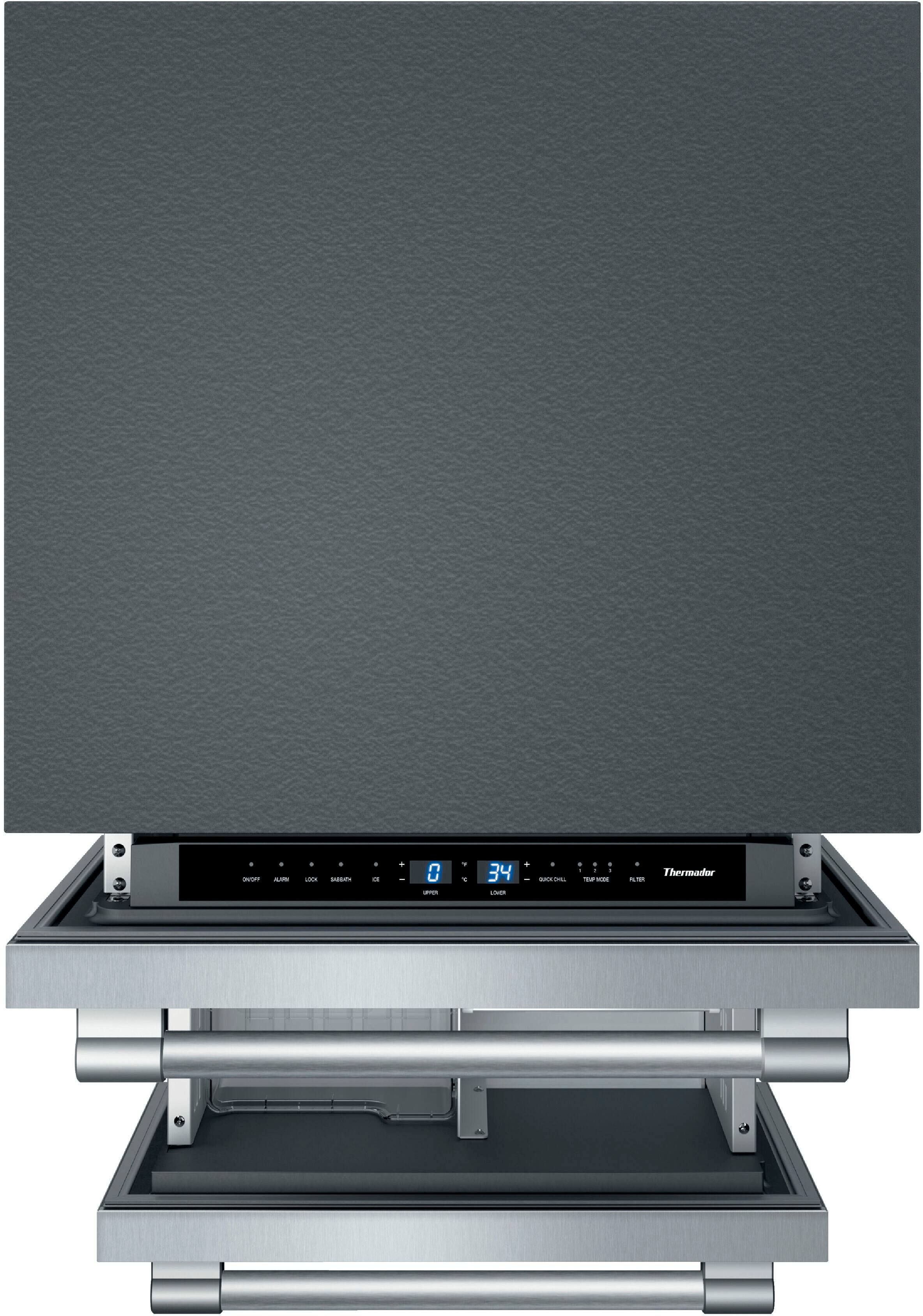 Alt View 11. Thermador - 4.3 Cu. Ft. Built-In Double Drawer Under-Counter Refrigerator/Freezer with Professional Series Handle - Stainless Steel.