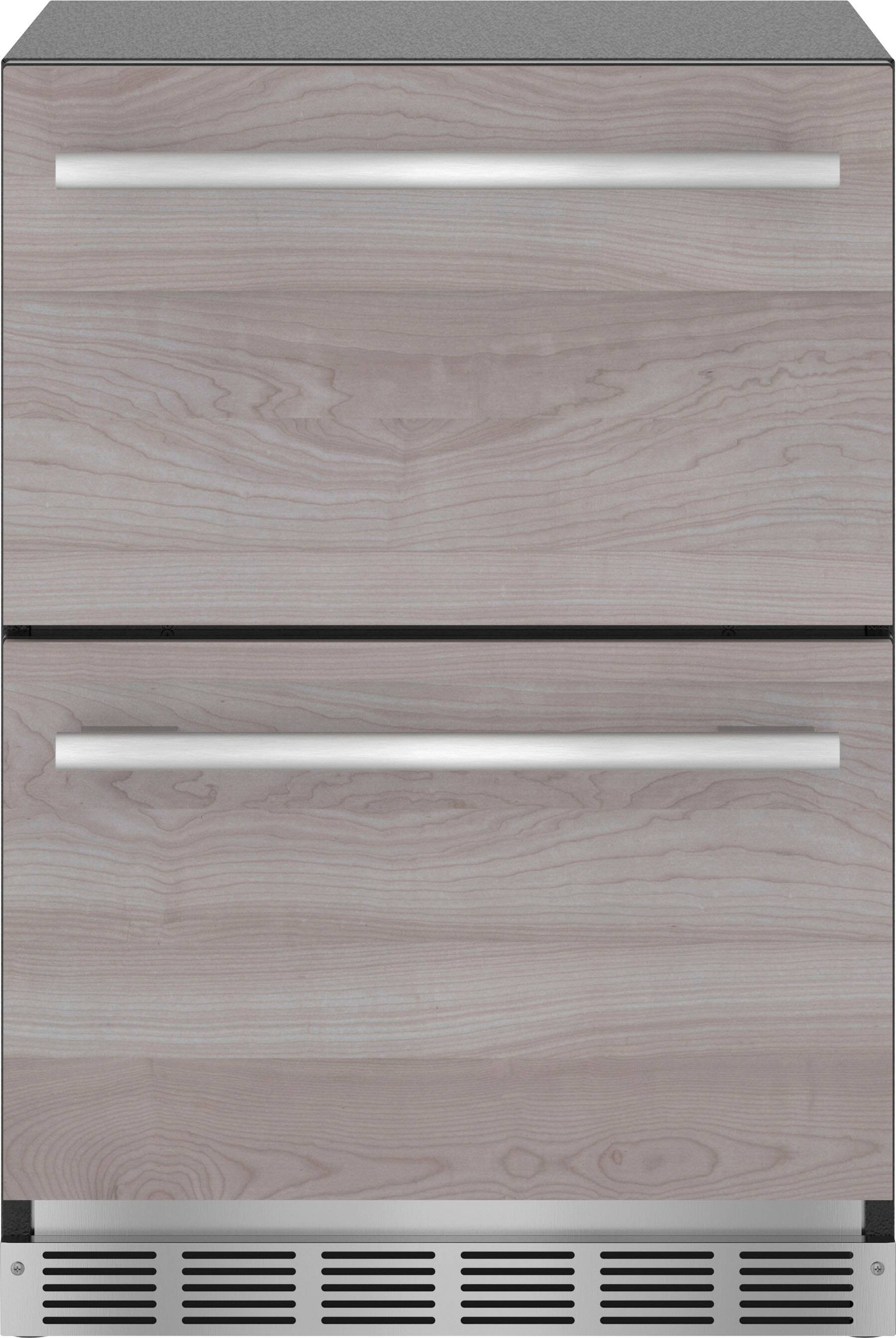 Front. Thermador - 4.4 Cu. Ft. Built-In Double Drawer Under-Counter Refrigerator - Custom Panel Ready.