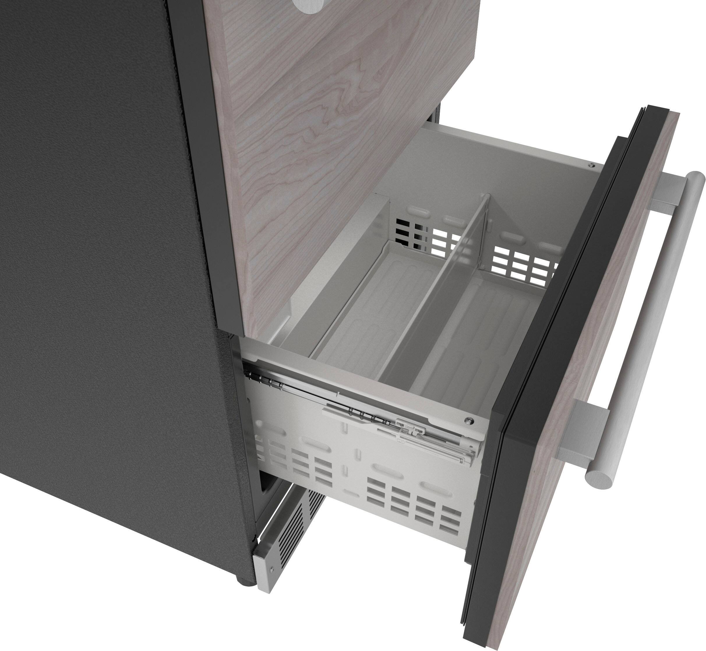 Alt View 12. Thermador - 4.4 Cu. Ft. Built-In Double Drawer Under-Counter Refrigerator - Custom Panel Ready.